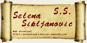 Selena Sipljanović vizit kartica